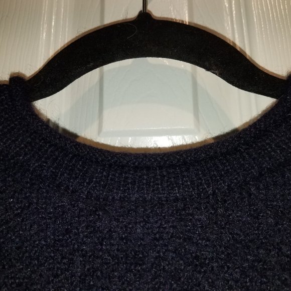 Peruvian Connection Alpaca Pullover Crew Neck Navy Sweater - Picture 4 of 5